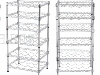 推薦熱銷六層不銹鋼色家用紅酒架